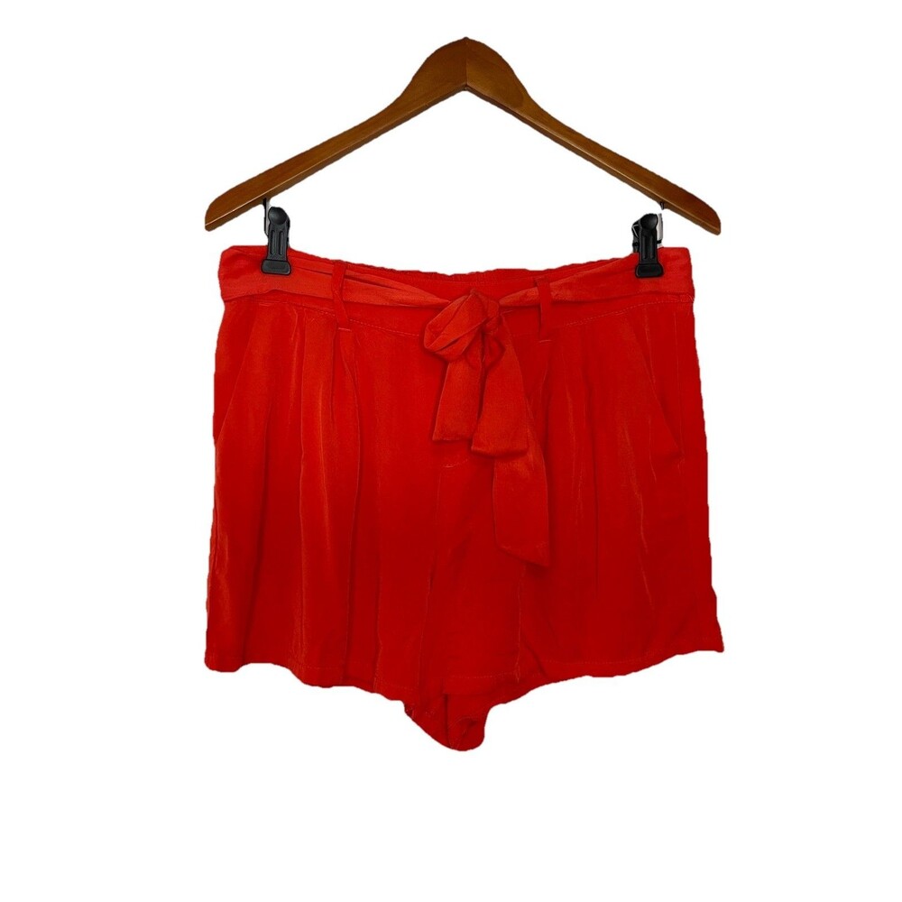 Old Navy Women's Medium Orange Elastic Tie Waist Casual Shorts